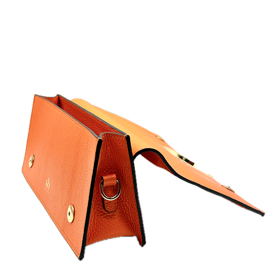 CHIC baguette leather bag with shoulder strap