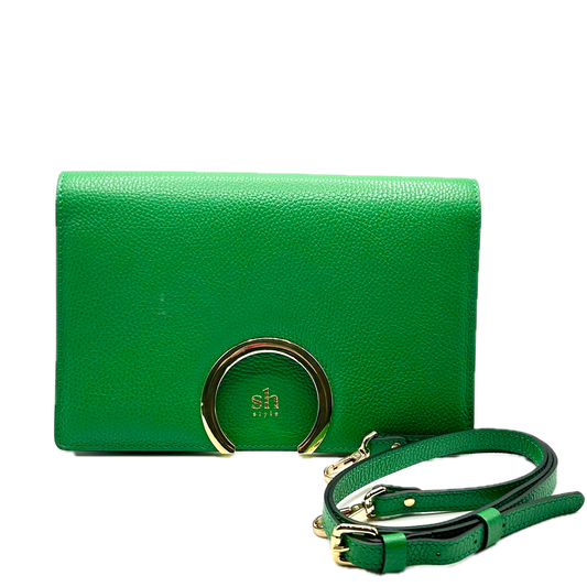 CHIC leather maxi bag with adjustable shoulder strap