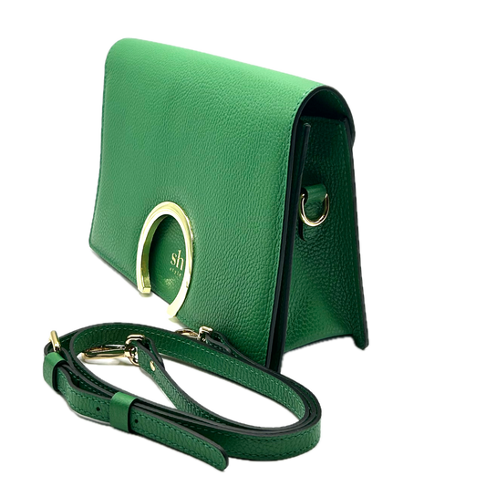 CHIC leather maxi bag with adjustable shoulder strap