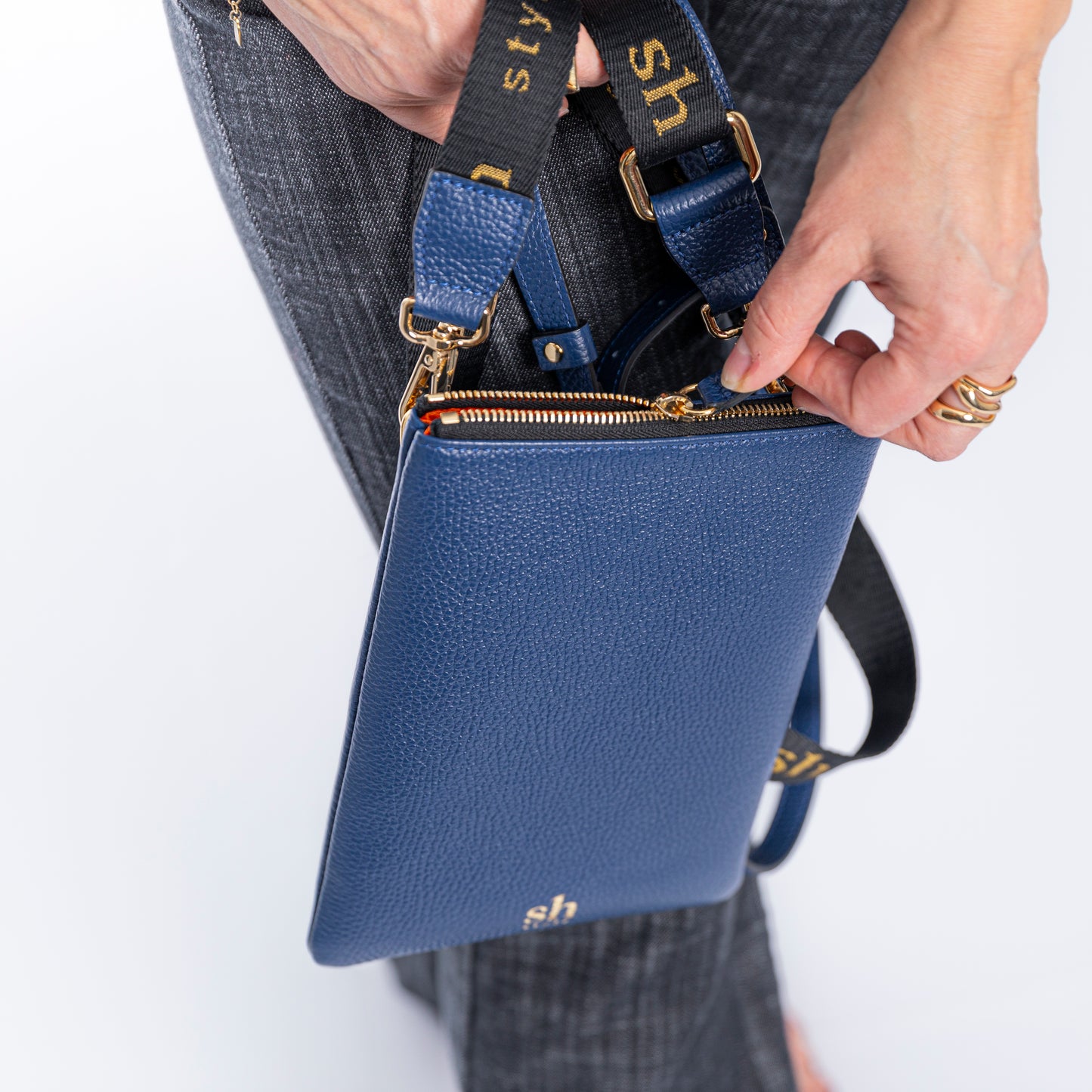 CITY borsa crossbody in pelle con tracolle intercambiabili