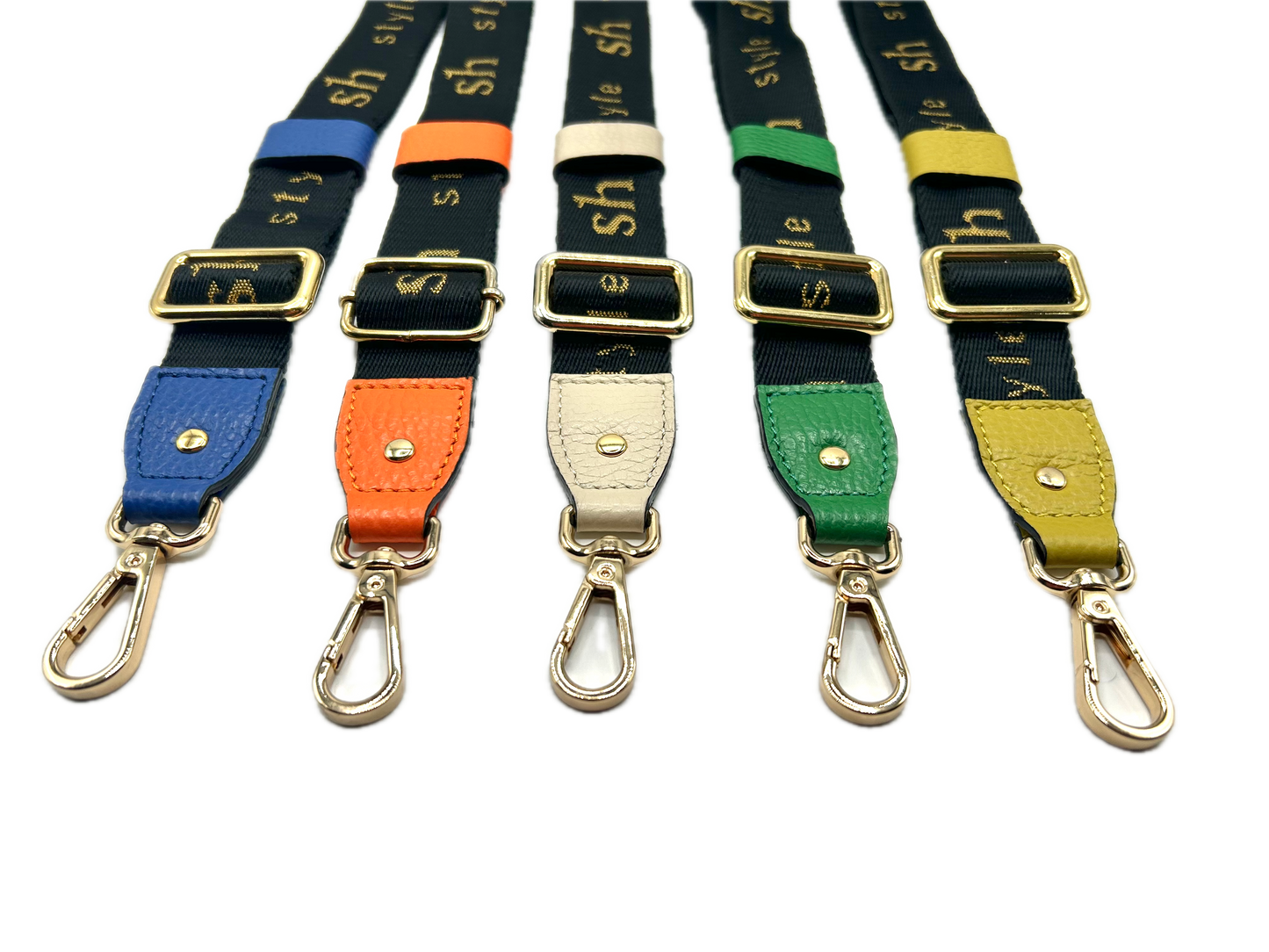 COOL adjustable fabric and leather shoulder strap